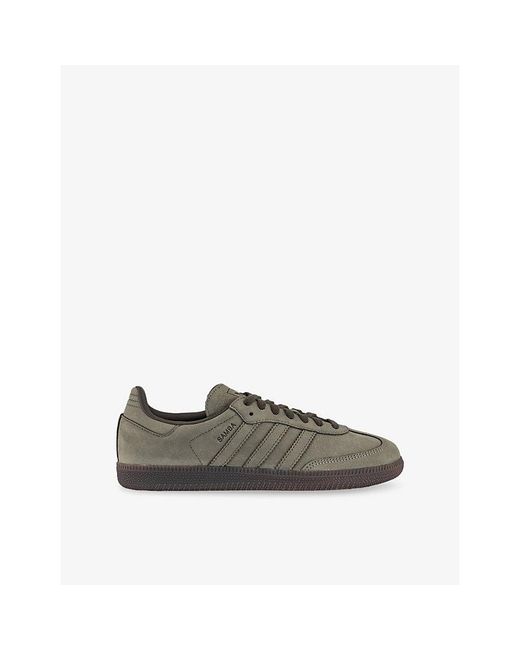 Adidas Green Samba Og Suede Trainers