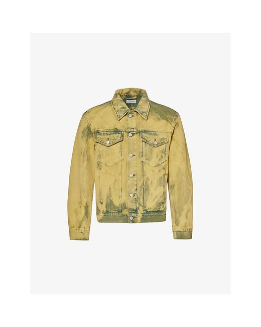 Dries Van Noten Yellow Washed Flap-pocket Denim Jacket X for men