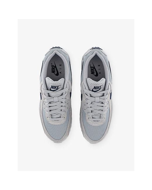 Nike White Air Max 90 Leather And Mesh Trainers for men