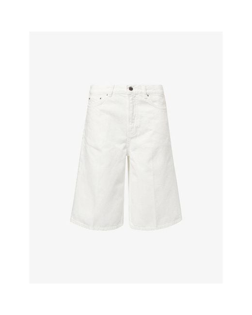 Totême White Denim Board Shorts