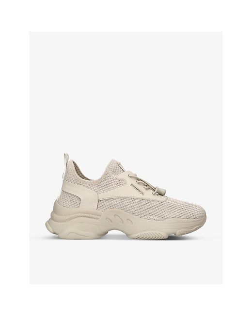 Steve Madden Match-e Raised-sole Woven Trainers in White | Lyst