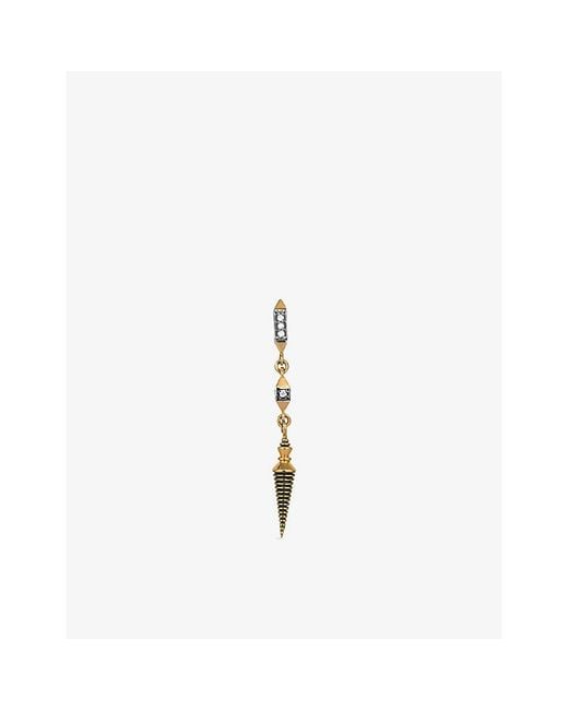 Kismet by Milka Metallic Objet 0.04Ct Diamond Drop Earring