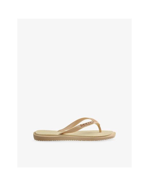 Havaianas Natural Slim Square Rubber Flip-Flops