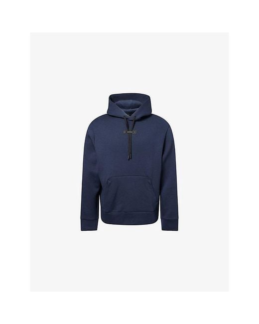 On Shoes Blue Focus Tech Relaxed-Fit Cott-Jersey Hoody for men
