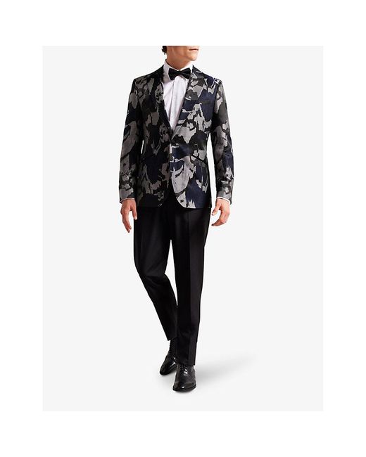 Ted Baker Black Diegan Single-breasted Woven Evening Jacket for men