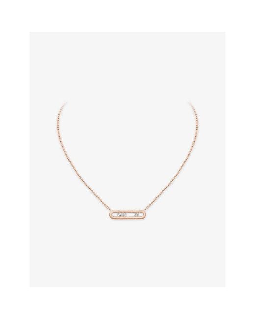 Messika Metallic Move Classique Ciselé 18Ct And 0.20Ct Diamond Necklace