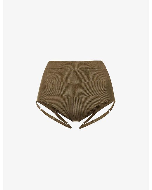 Jacquemus Natural La Culotte Sierra Mid-rise Knitted Shorts