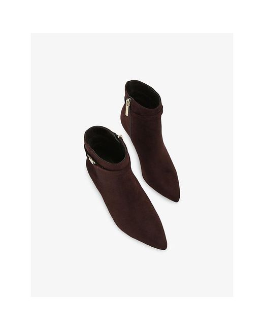 Carvela Kurt Geiger Brown Flute Coin Suede Shoe Boots