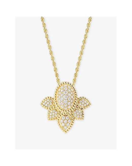 Boucheron White Serpent Bohème 18Ct- And 0.80Ct Brilliant-Cut Diamond Pendant Necklace
