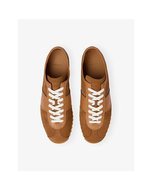 Sandro Brown Leather And Suede Trainers for men