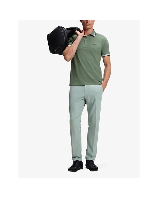 Boss Green Paddy Cotton-Piqué Polo Shirt for men