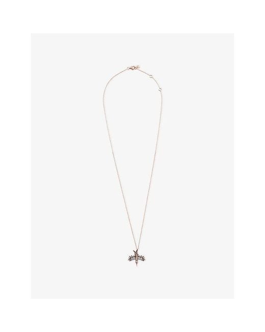 Kismet by Milka White Phoenix Mini 0.14Ct Diamond Pendant Necklace
