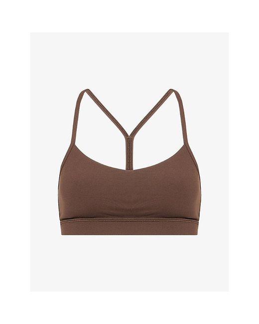 lululemon athletica Brown Flow Y Nulu Padded-Cups Sports Bra