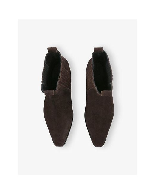 Aeyde Brown Agata 40 Suede Ankle Boots