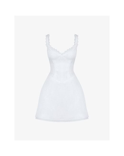 House Of Cb Tilly Pin-Tuck Woven Mini Dress in White | Lyst House Of Cb Tilly Pin-Tuck Woven Mini Dress in White | Lyst