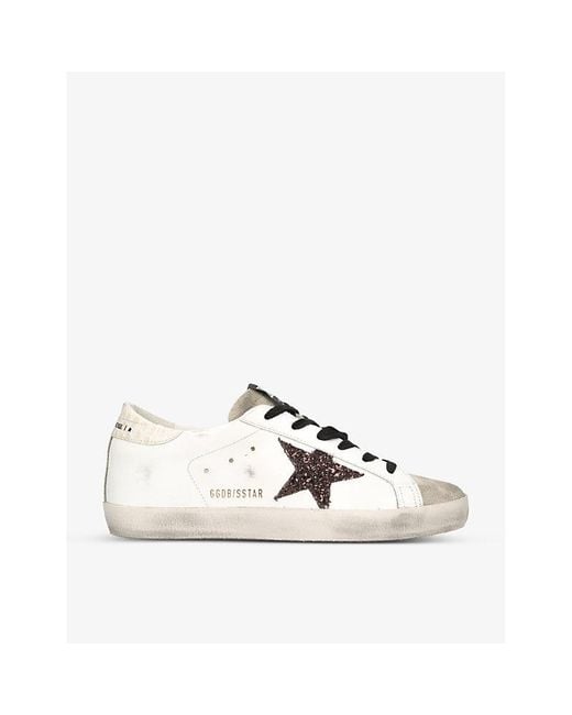 Golden Goose Deluxe Brand Natural Super-star 11380 Leather Low-top Trainers