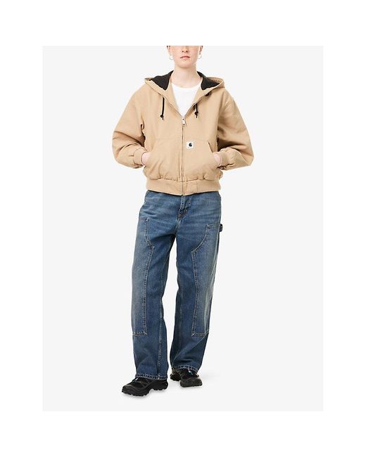 Carhartt Blue Camano Patch-Pockets Denim Trousers