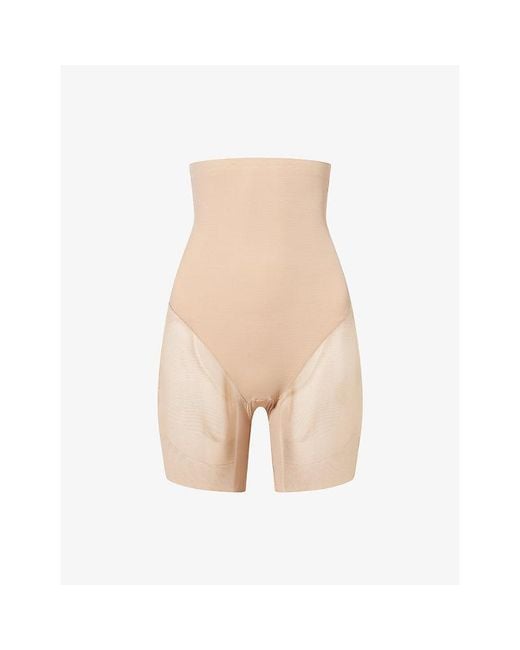 Skims Natural Power Mesh Core Sculpt High-Rise Stretch-Woven Shorts