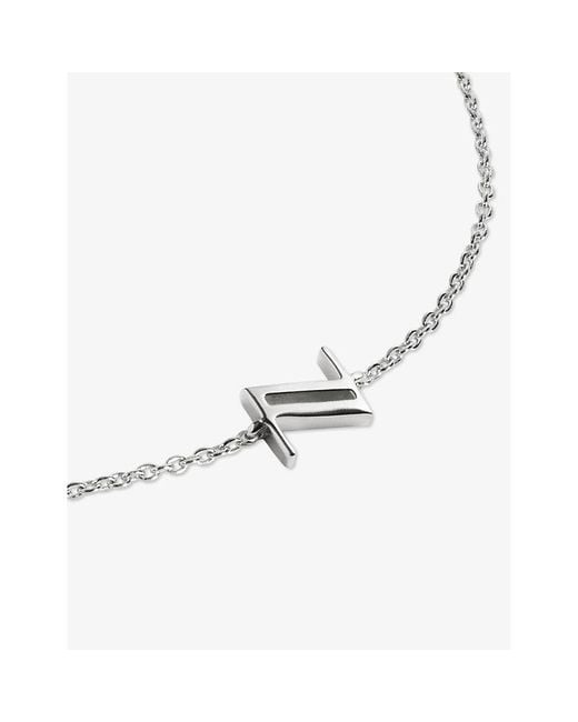 Monica Vinader Metallic Initial Z Sterling- Chain Bracelet