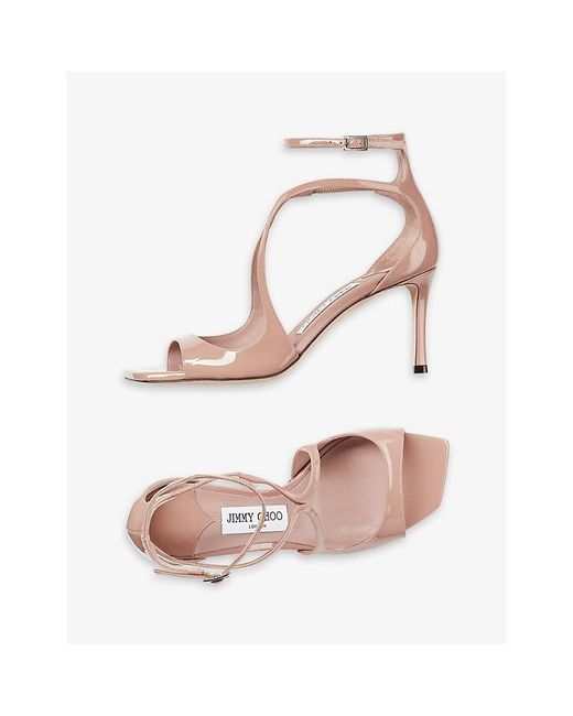 Jimmy Choo White Azia 75 Leather Heeled Sandals