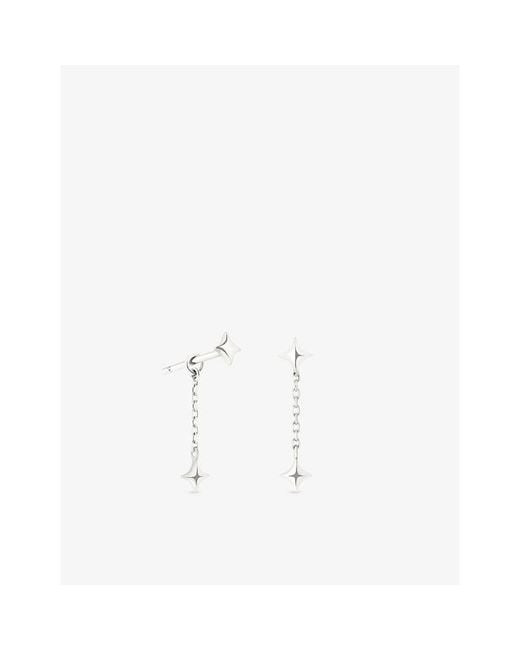 Astrid & Miyu White Cosmic Star 14Ct- Stud Drop Earrings