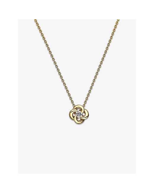 Shaun Leane Metallic Entwined Petal 18Ct- And 0.10Ct Diamond Necklace