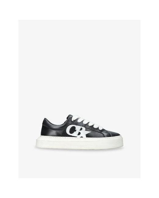 Cole Buxton White The Cb Star Leather Low-Top Trainers for men