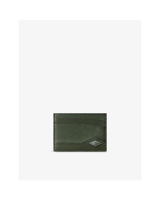 Cartier Green Losange Double Leather Card Holder