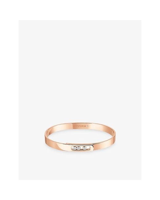 Messika Pink Move Noa 18Ct And 0.15Ct Diamond Bangle Bracelet