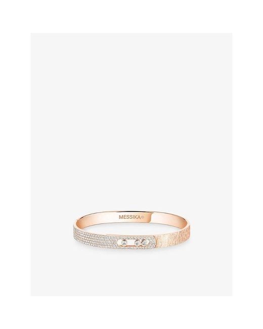Messika Natural Move Noa Ciselé Half Pavé 18Ct And 0.29Ct Diamond Bangle