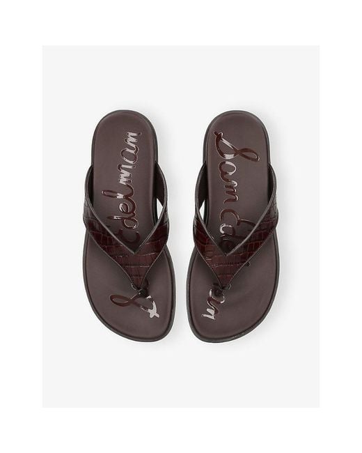 Sam Edelman Brown Lila Leather Sandals