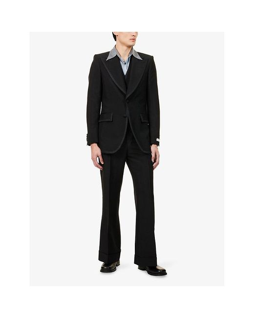 Tiger Of Sweden Black X Ben Cobb Paolo Single-Breasted Wool Blazer for men