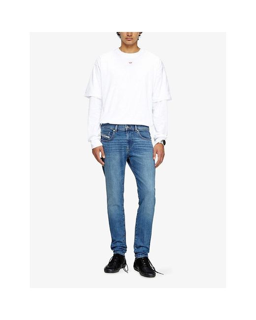 DIESEL Blue 2019 D-Strukt Slim Denim Jeans for men