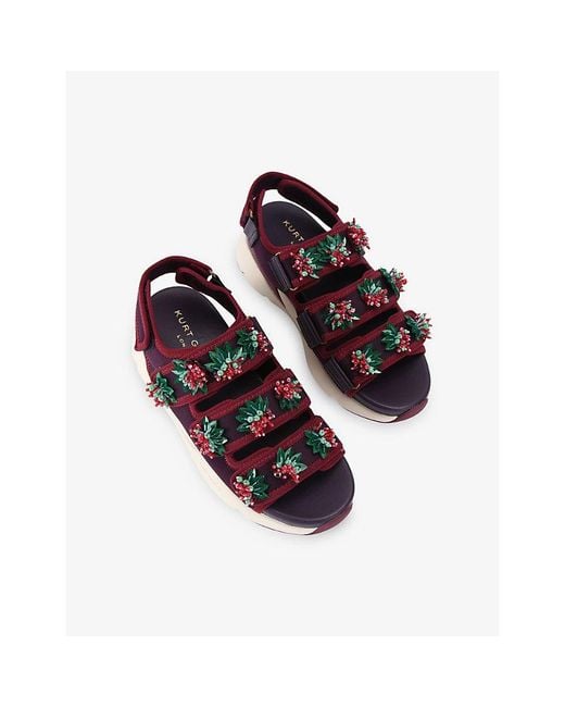 Kurt Geiger Purple Kurt Runner Fabric Sandals