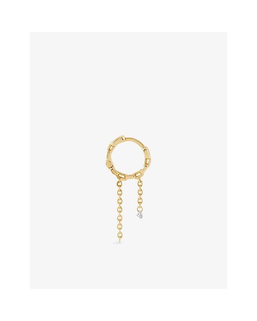 Kismet by Milka Metallic Dreamscape 0.06Ct Diamond Hoop Earring