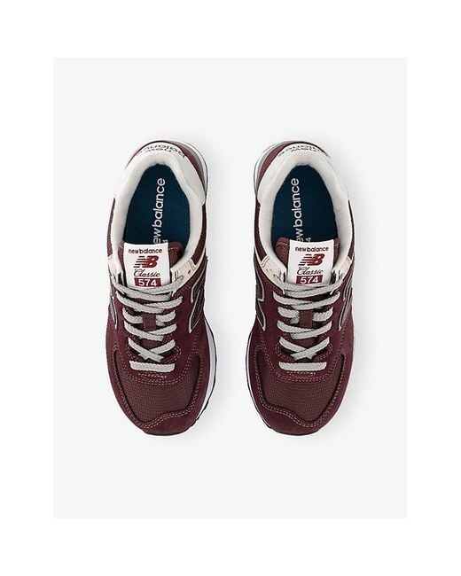 New Balance Purple 574 Suede Trainers