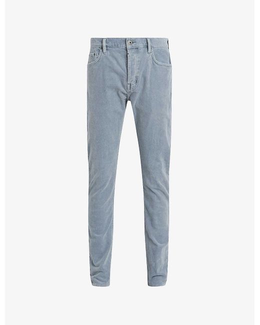 AllSaints Blue Rex Slim-fit Corduroy Jeans for men