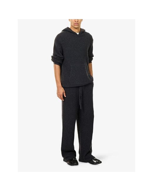 PAIGE Blue Ojai Waffle Cotton-Wool Blend Hoody for men
