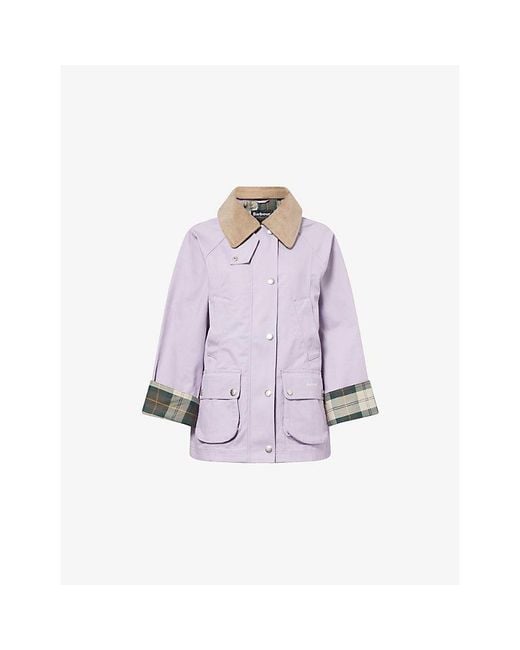 Barbour Purple Modern Beadnell Cotton Jacket