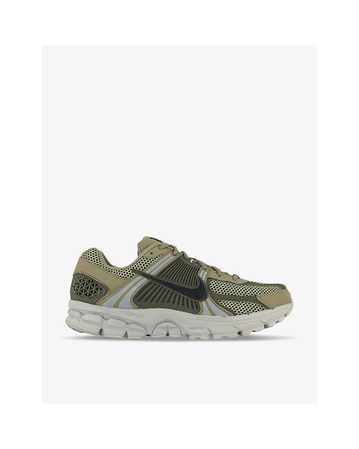 Nike Green Zoom Vomero 5 Logo-Embossed Leather And Mesh Low-Top Trainers for men