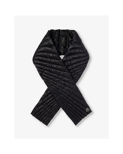 Rick Owens Black X Moncler Quilted Shell-down Scarf