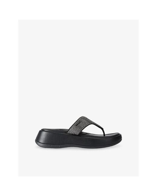 Carvela Kurt Geiger Black Dorata Woven Sandals