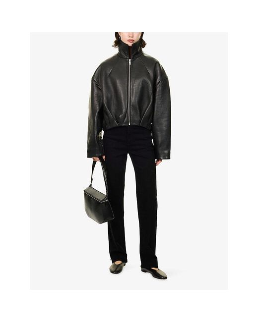 Citizens of Humanity Black Palma Straight-Leg Cotton-Stretch Denim Jeans