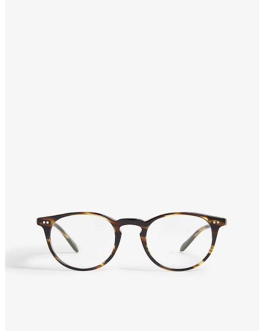 Oliver Peoples Riley R Round Frame Optical Glasses In Brown Lyst