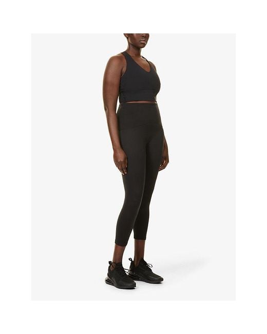 Spanx Black Booty Boost Active 7/8 Stretch-Jersey Leggings