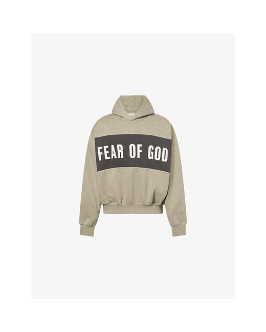 Fear Of God Multicolor Panelled Crop Cotton-Jersey Hoody for men