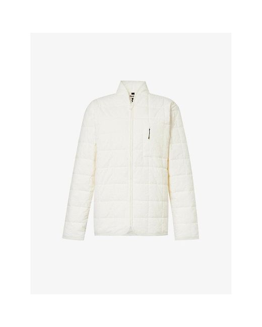 Rains White Giron Quilted Regular-fit Shell Jacket