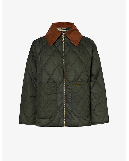 Barbour Green Woodhall Quilted Recycled-polyester Jacket