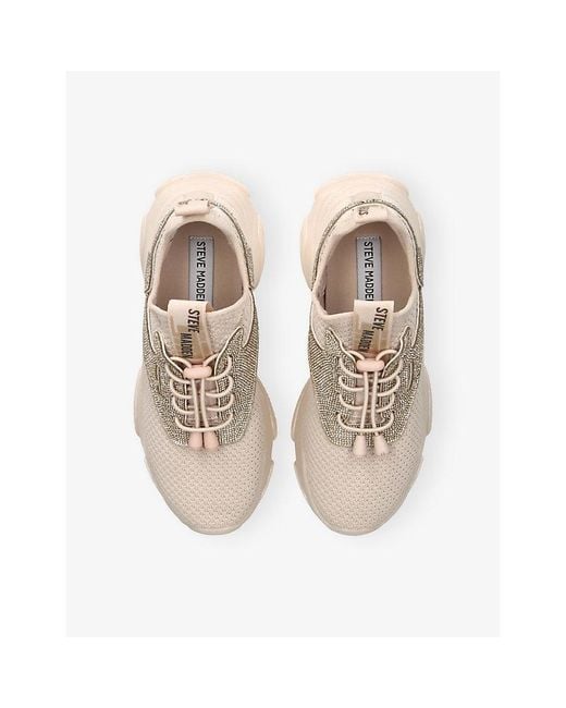 Steve Madden Natural Match-Re Knitted Trainers