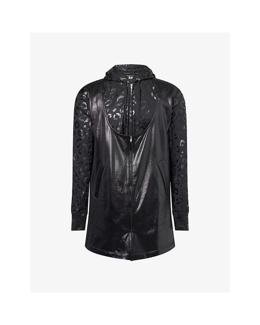 Comme des Garçons Black Hybrid Zip Woven Hoody for men